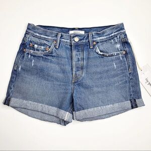 GRLFRND Karlie High Rise Jean Shorts 24 Light Wash Distressed